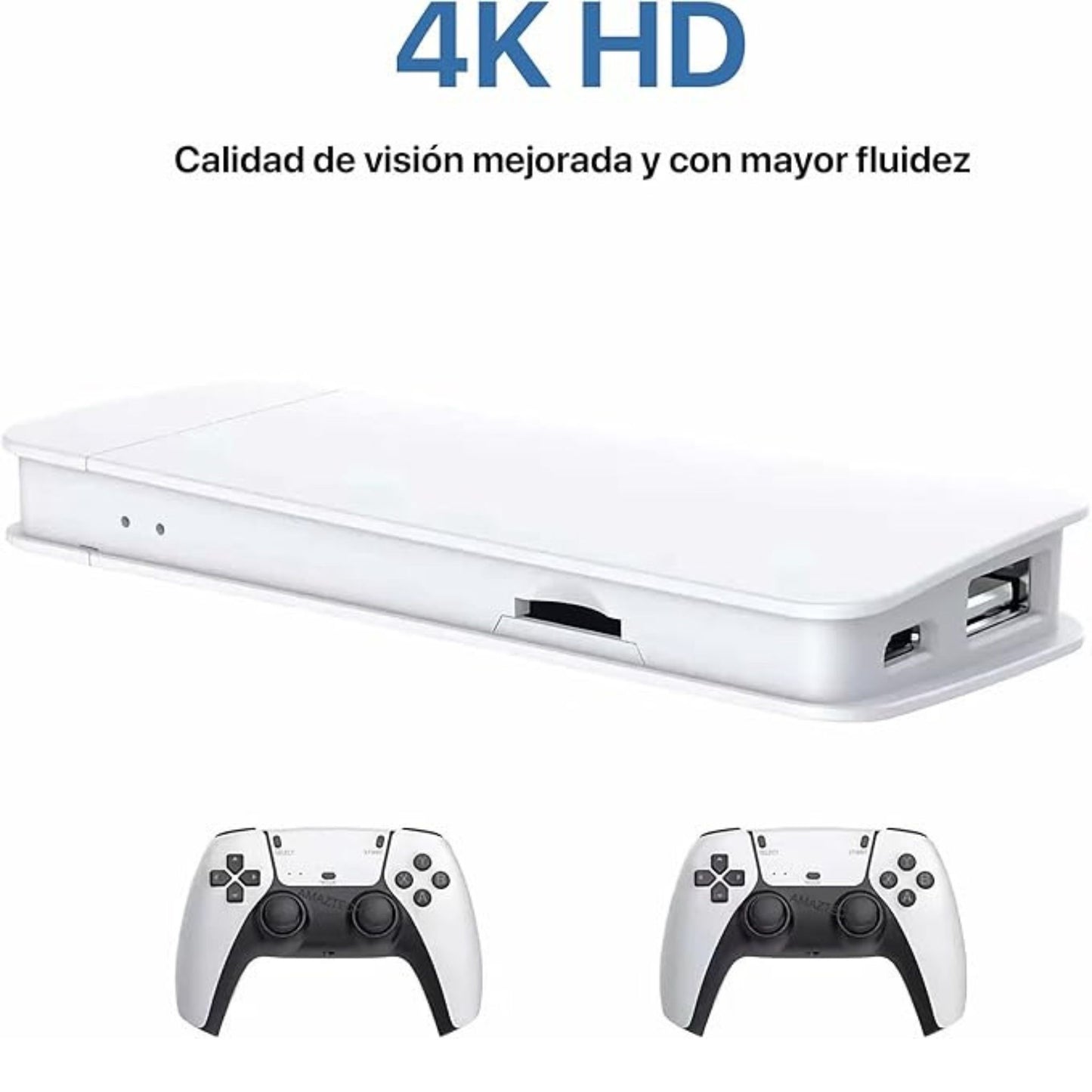 Consola Retro M15 PRO 4K HDMI - 20,000 Juegos Clásicos | 64 GB | 2 Mandos Inalámbricos | Compatible con TV | Emuladores de PS1, Arcade, Juegos de los 90s y Más